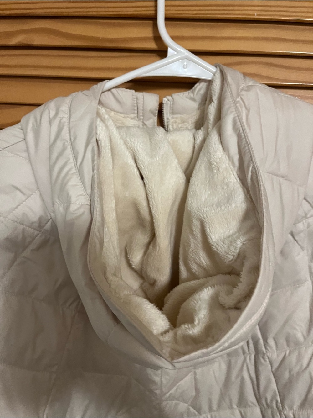 Columbia Women's Cream Hooded Lightweight Puffer Coat XL - Picture 3 of 5